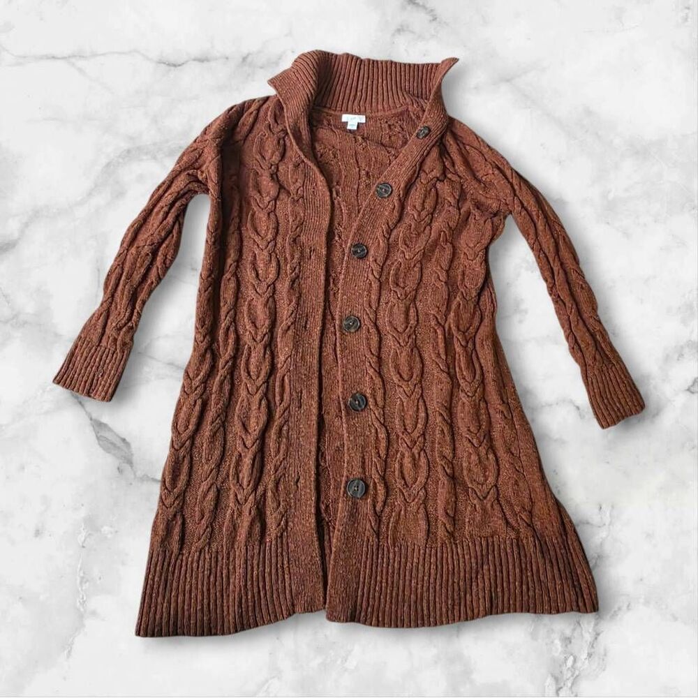 J Jill XS Button Brown Long Cardigan